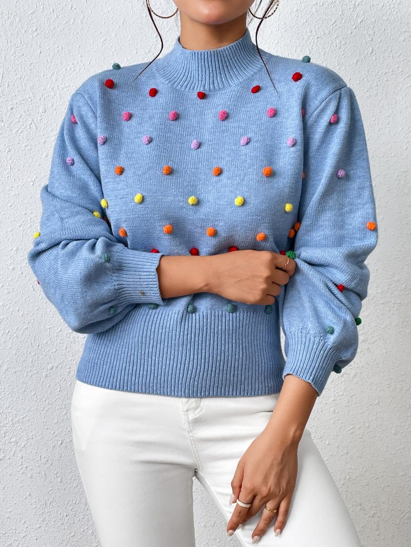 Beaded Color Women's Knitwear | Fashion Sweater - Image 4