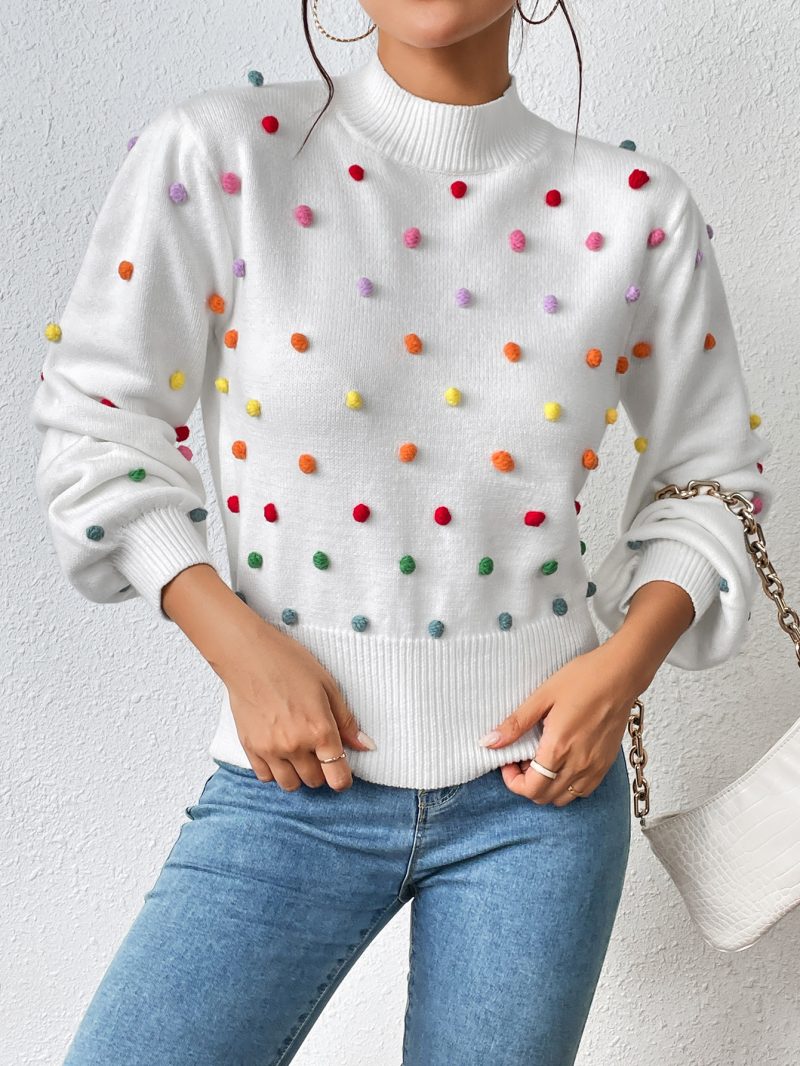 Beaded Color Women's Knitwear | Fashion Sweater - Image 5