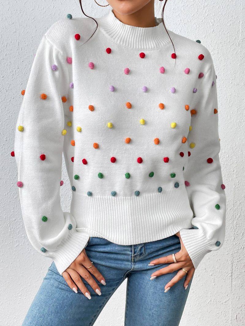 Beaded Color Women's Knitwear | Fashion Sweater - Image 6