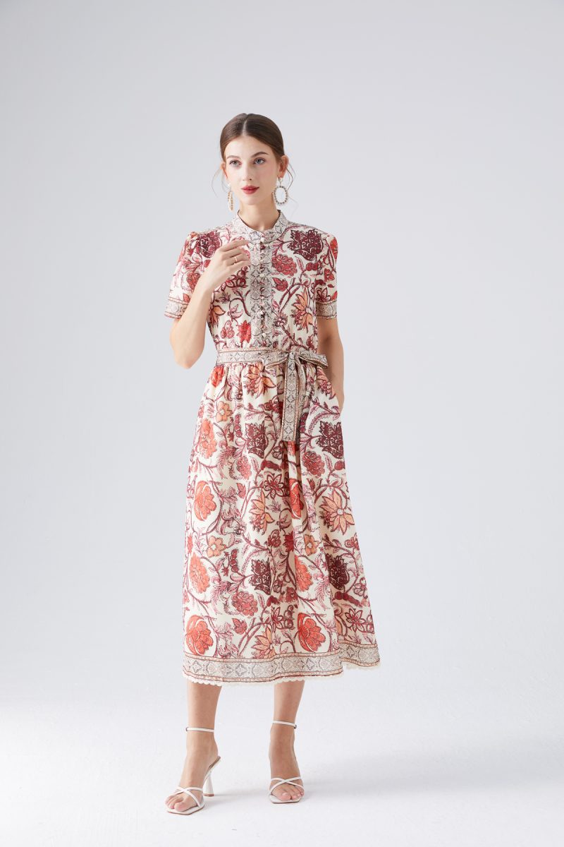Autumn Printed Lace Dress - Image 2