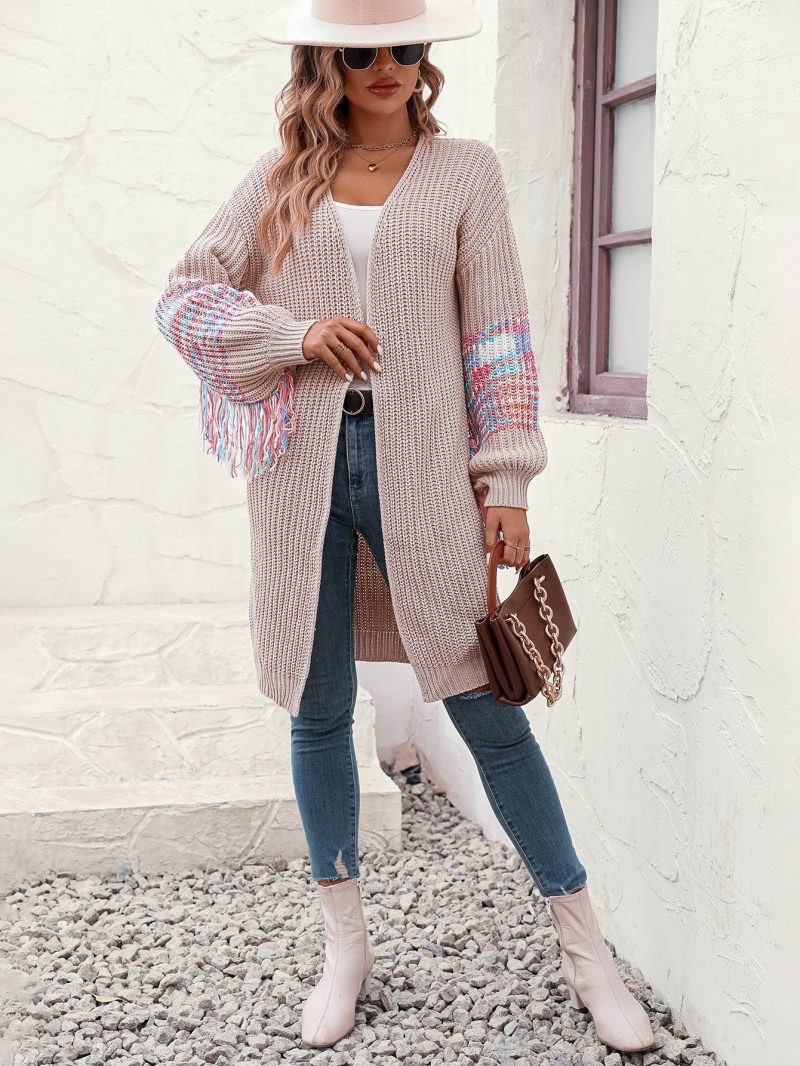 Fringed Knitted Sweater for Women - Image 3