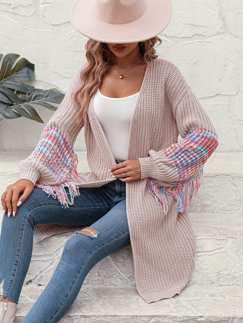 Fringed Knitted Sweater for Women - Image 5