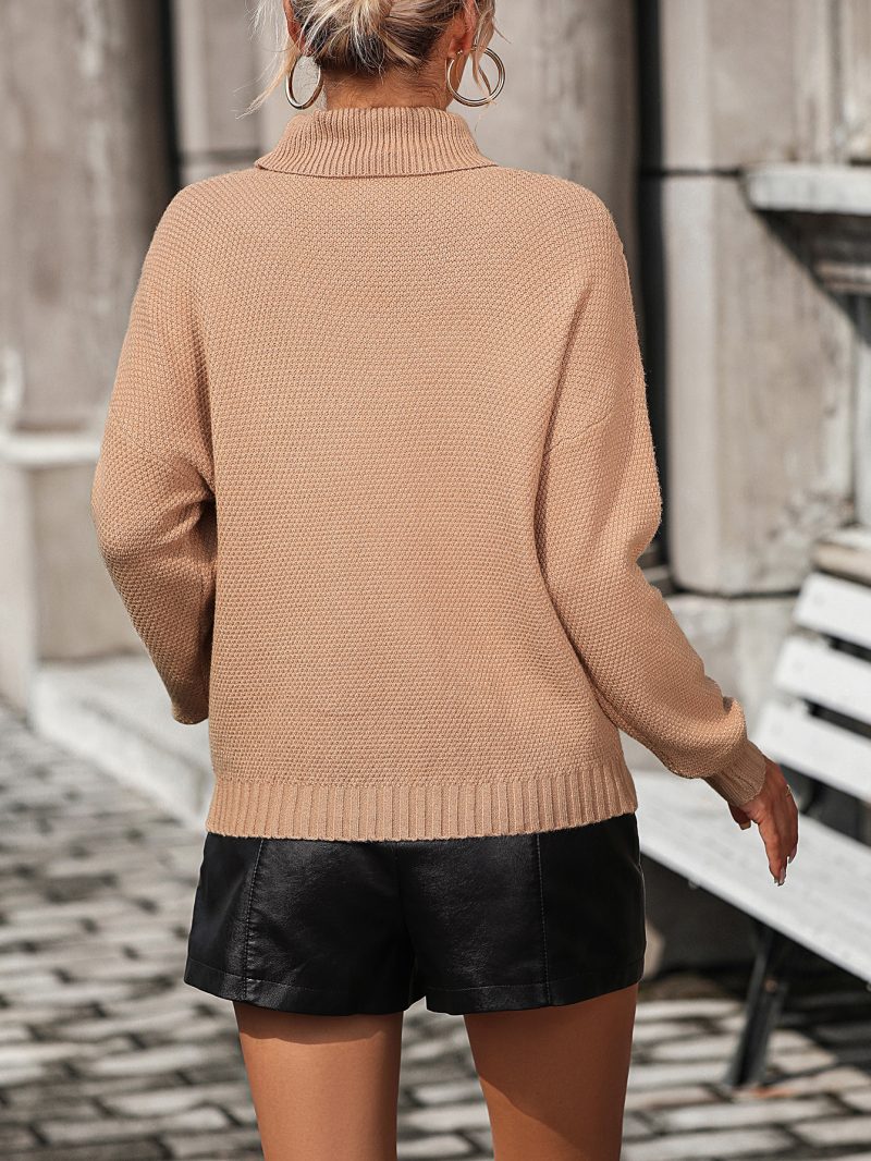 Tassel Turtleneck Loose Sweater - Image 14