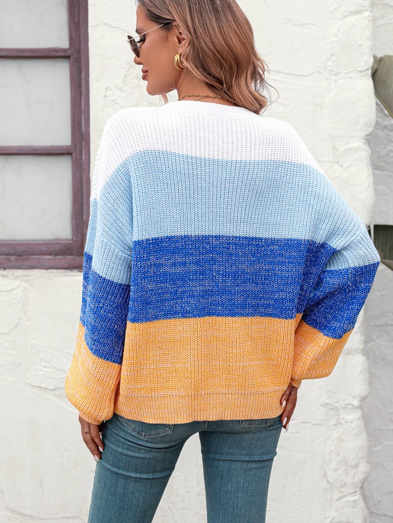 Color Block Crew Neck Knitwear - Image 4