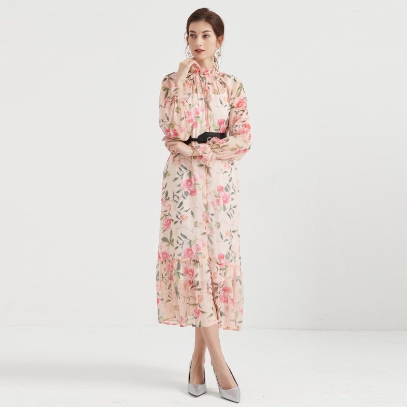 Chiffon Printed Dress Set - Image 2