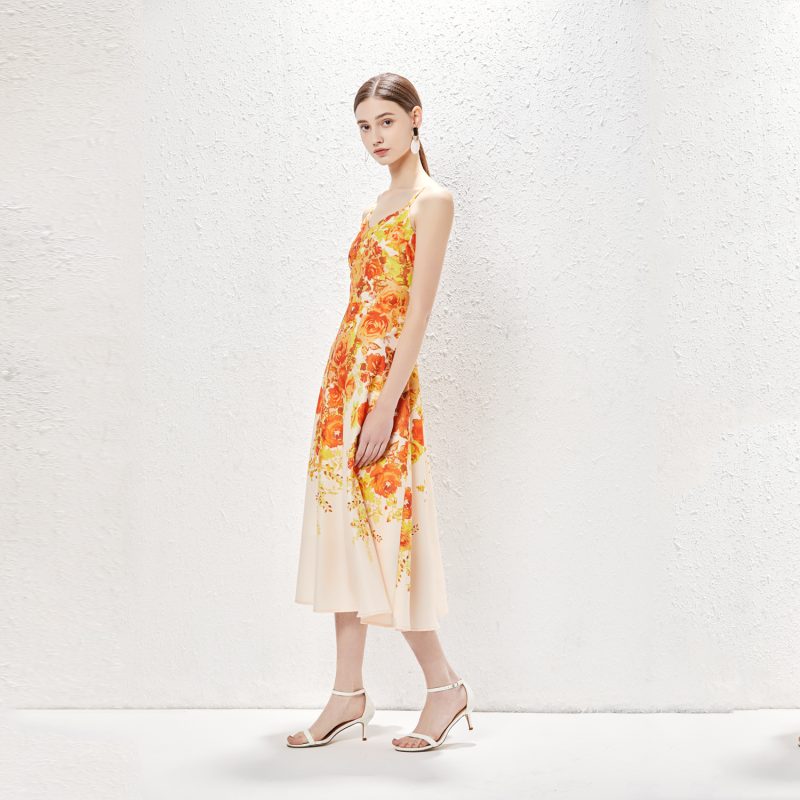 Printed Pocket Strap Holiday Dress - Image 3