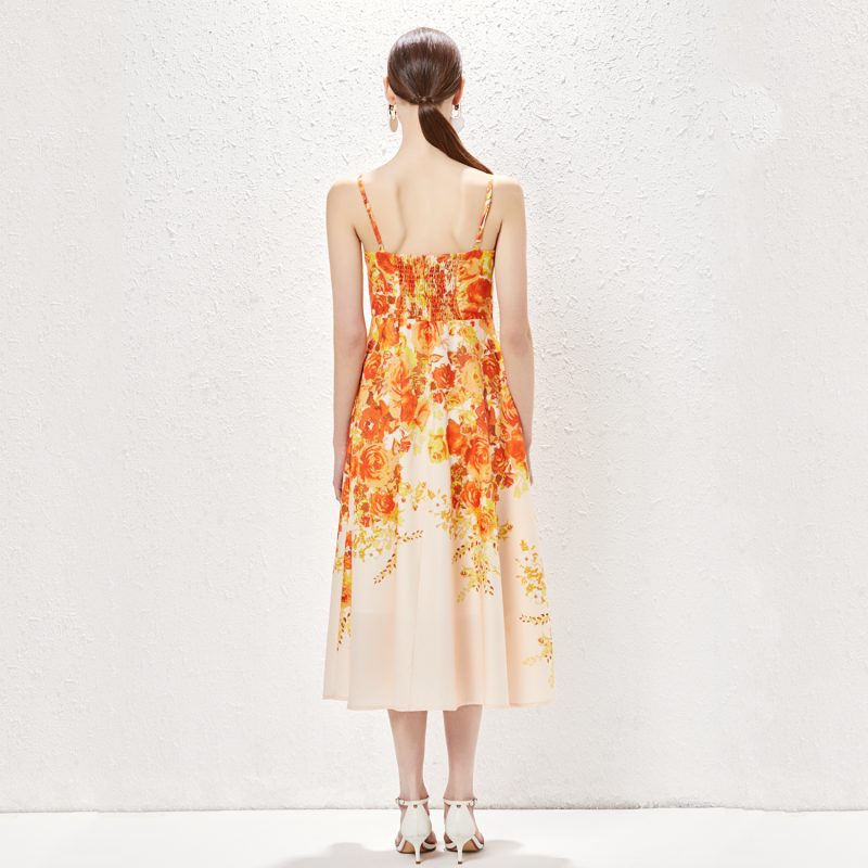 Printed Pocket Strap Holiday Dress - Image 4