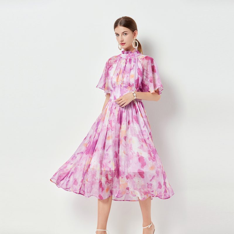 Yueyu Flower Sea Midi Dress | French Design Backless Retro - Image 2