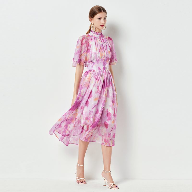 Yueyu Flower Sea Midi Dress | French Design Backless Retro - Image 3