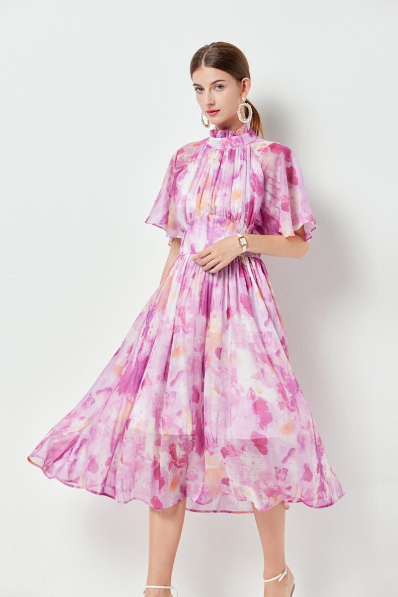 Yueyu Flower Sea Midi Dress | French Design Backless Retro - Image 5