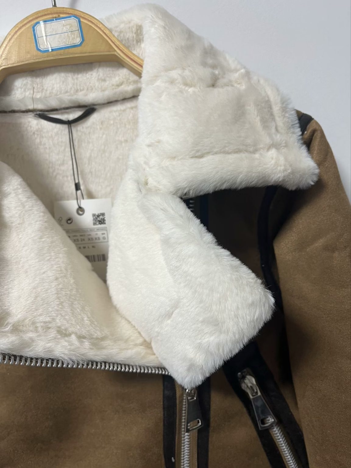 Winter Casual Washed Gradient Faux Leather Jacket - Image 5