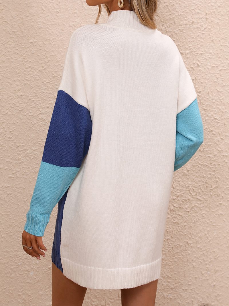 Color Matching Long Sweater Dress - Image 14