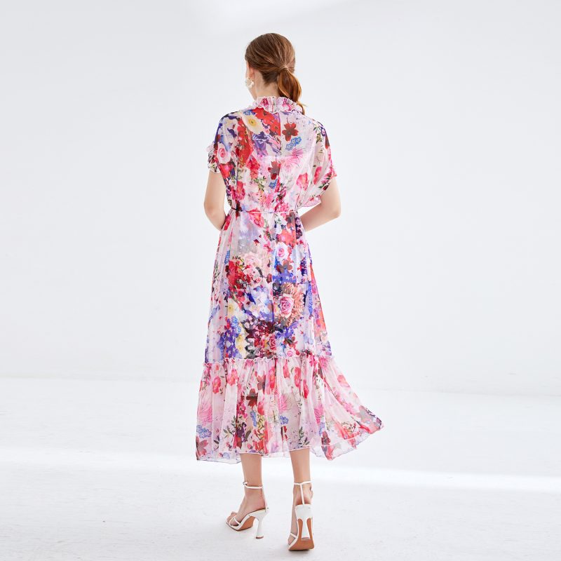 Holiday Style Printed Lace Two-Piece Dress - Image 5