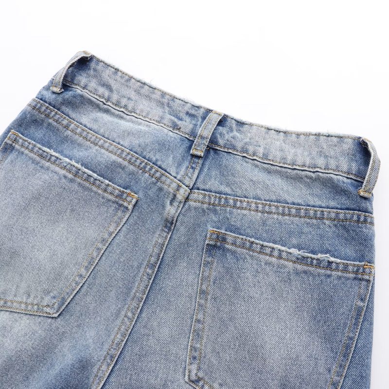 Summer Casual Straight Leg Trousers with Perforated Hole Decoration - Image 13
