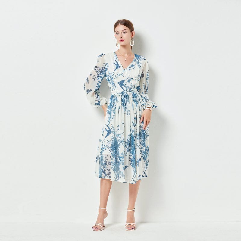 French Style Beaded Midi Dress - Image 4