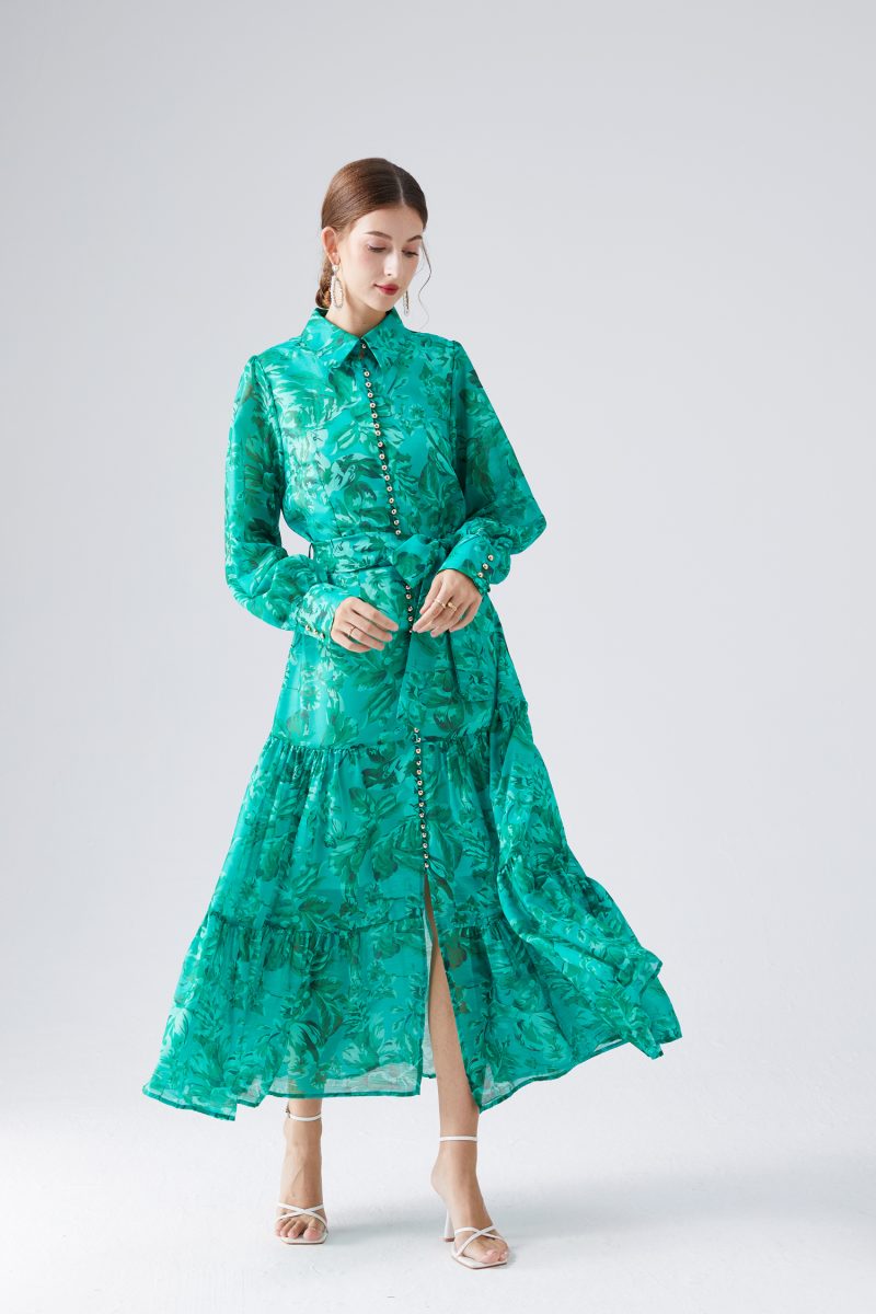 Metal Lace-Up Long Dress | Spring & Summer Vacation - Image 2