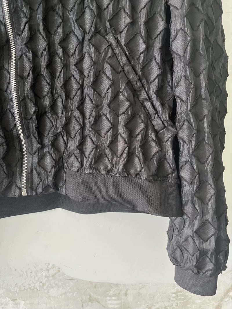 French Transparent Organza Bomber Jacket Coat - Image 3