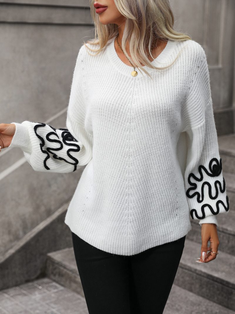 Solid Color Pattern Knitwear | Women's Pullover Sweater - Image 11