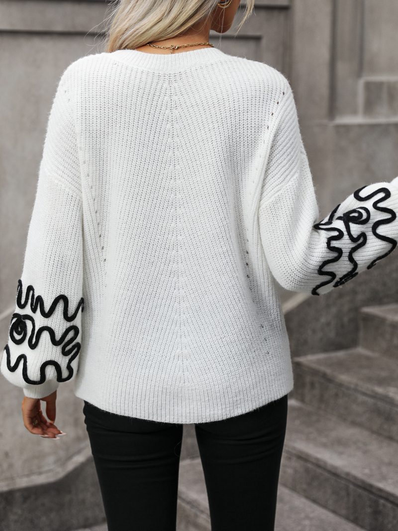 Solid Color Pattern Knitwear | Women's Pullover Sweater - Image 12