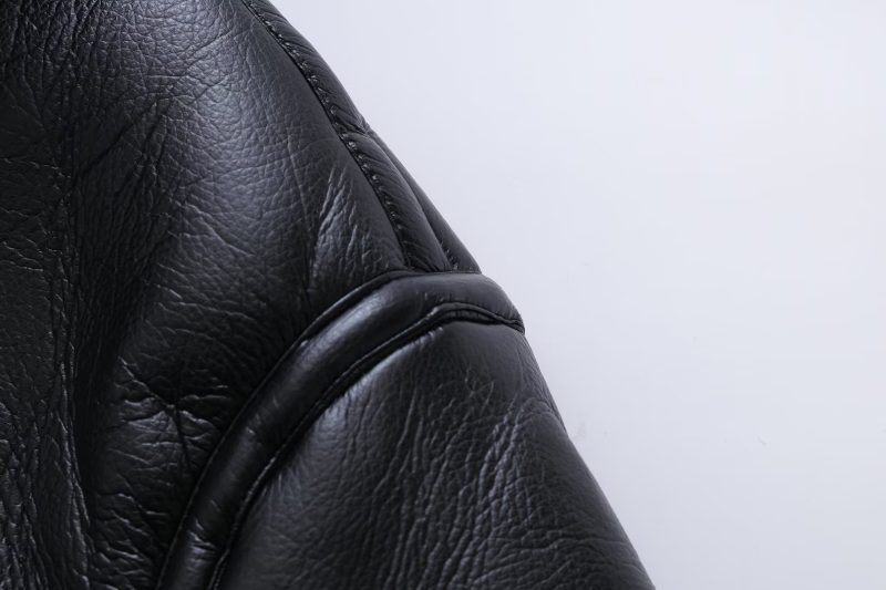 Classic Black Leather Jacket: Autumn-Winter Short Coat - Image 4
