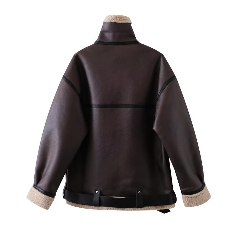 Women's Faux Jacket: Multi-Zipper All-Matching Long Sleeve - Image 2
