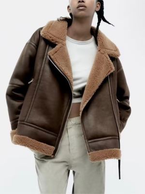 Women’s Faux Shearling Double-Sided Jacket