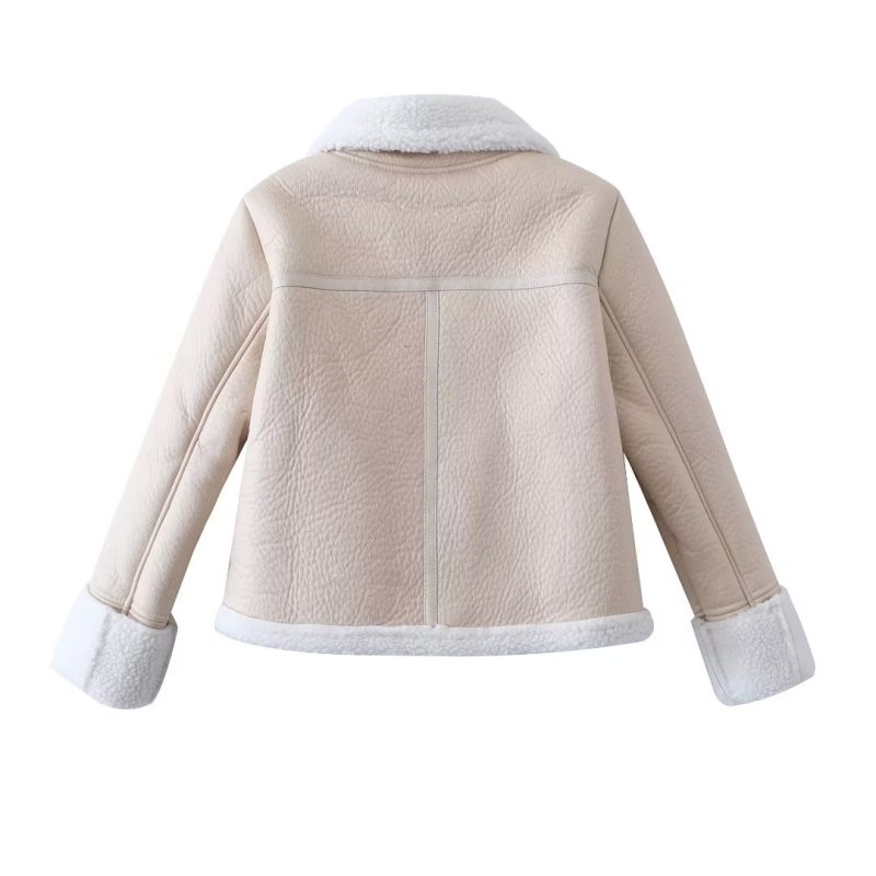 Three-Color Faux Shearling Jacket - Image 2