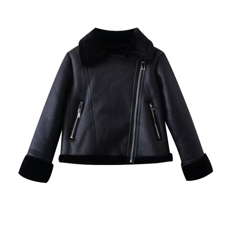 Three-Color Faux Shearling Jacket - Image 4