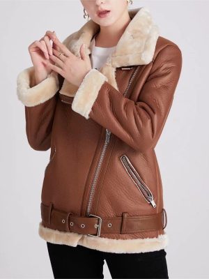 Women’s Loose Faux Shearling Long-Sleeved Jacket