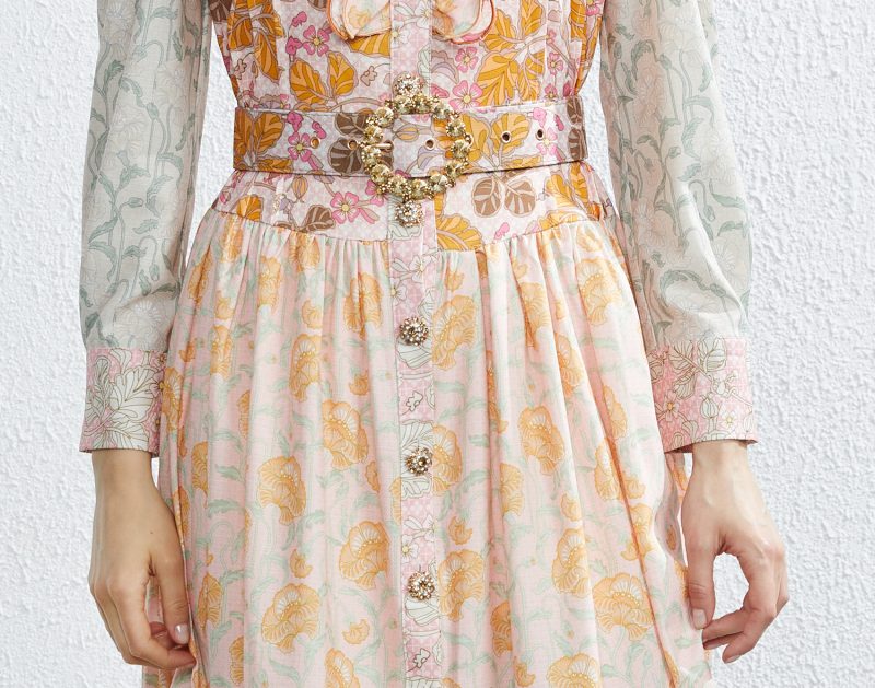 Summer Embroidered Lace Rhinestone Dress | Single Breasted - Image 7