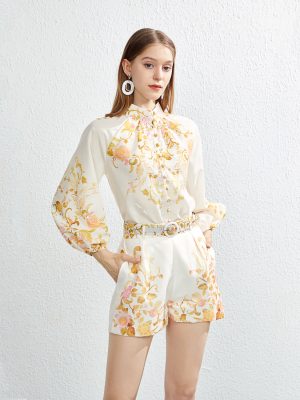 Summer Printed Collar Two-Piece