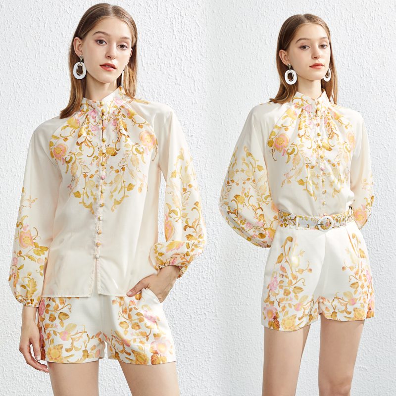 Summer Printed Collar Two-Piece - Image 2