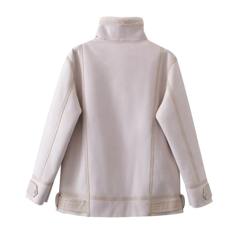 Second Rabbit Fur All-Matching Long Sleeve Jacket - Image 2