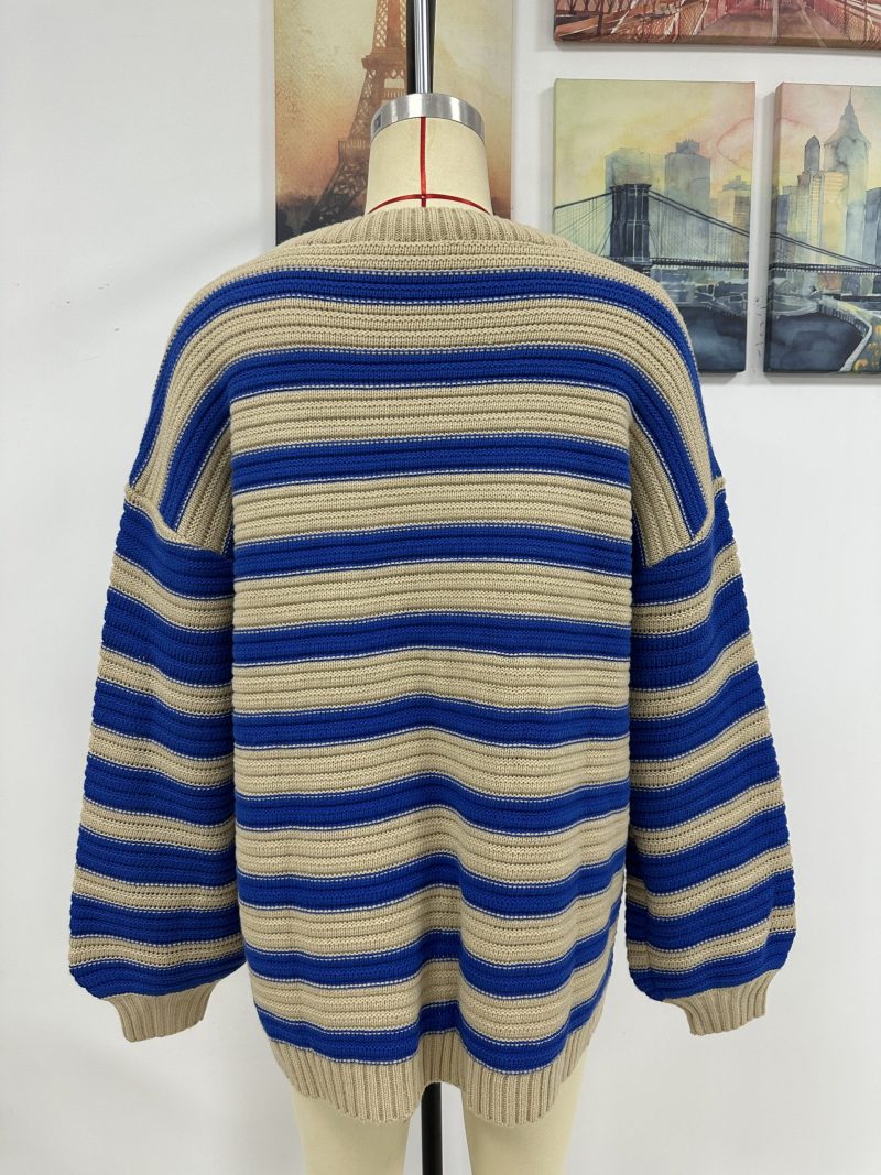 Striped Crew Neck Pullover | Autumn Winter Sweater - Image 13