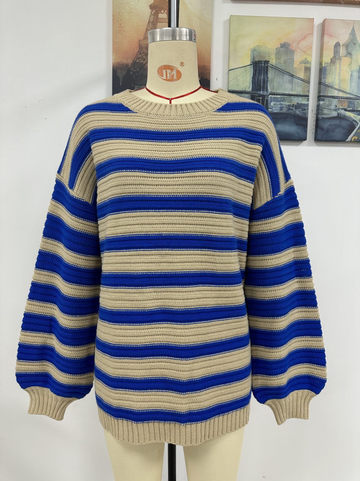 Striped Crew Neck Pullover | Autumn Winter Sweater - Image 15