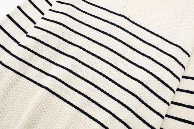 French Striped Long Sleeve Sweater - All-Match Elegance - Image 8