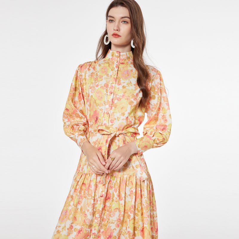 Vintage Printed Long Dress - Image 3