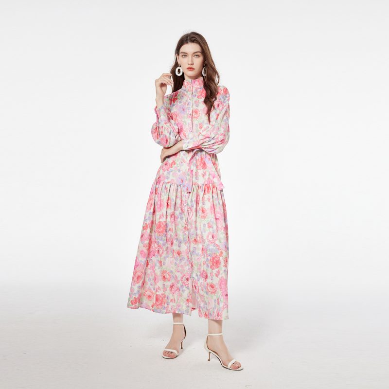 Vintage Printed Long Dress - Image 5