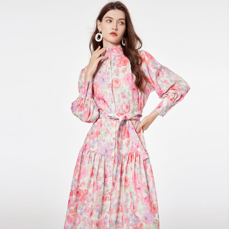 Vintage Printed Long Dress - Image 6