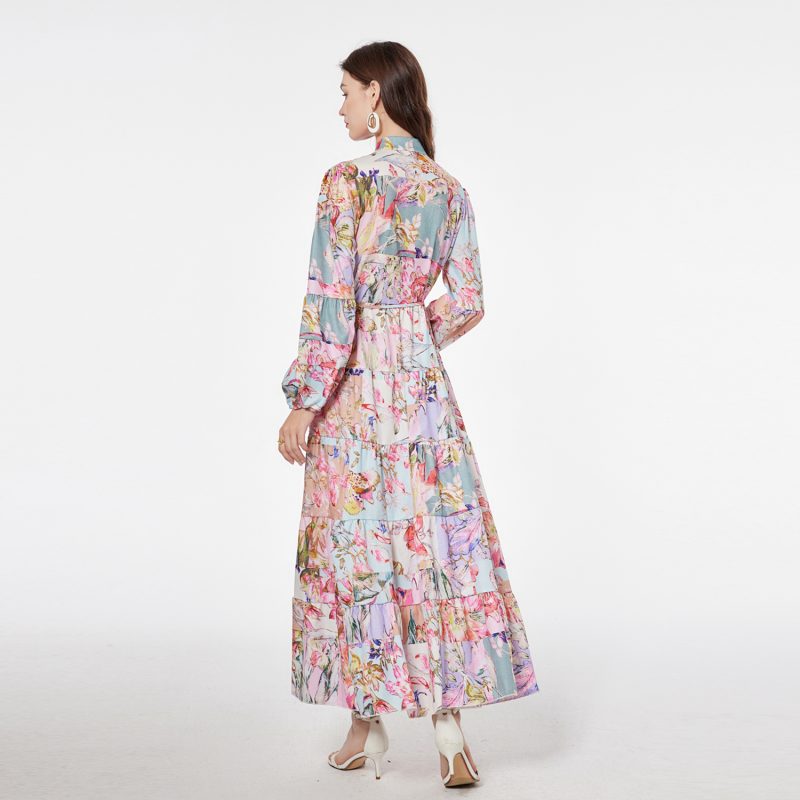 Printed Loose Vacation Dress - Image 4