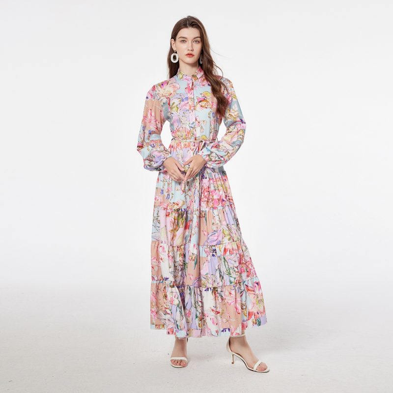Printed Loose Vacation Dress - Image 5