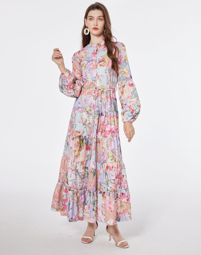 Printed Loose Vacation Dress - Image 6