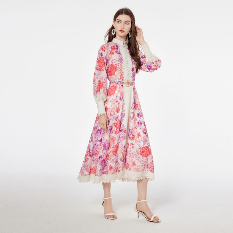 Design Sense Stand Collar Dress - Image 2