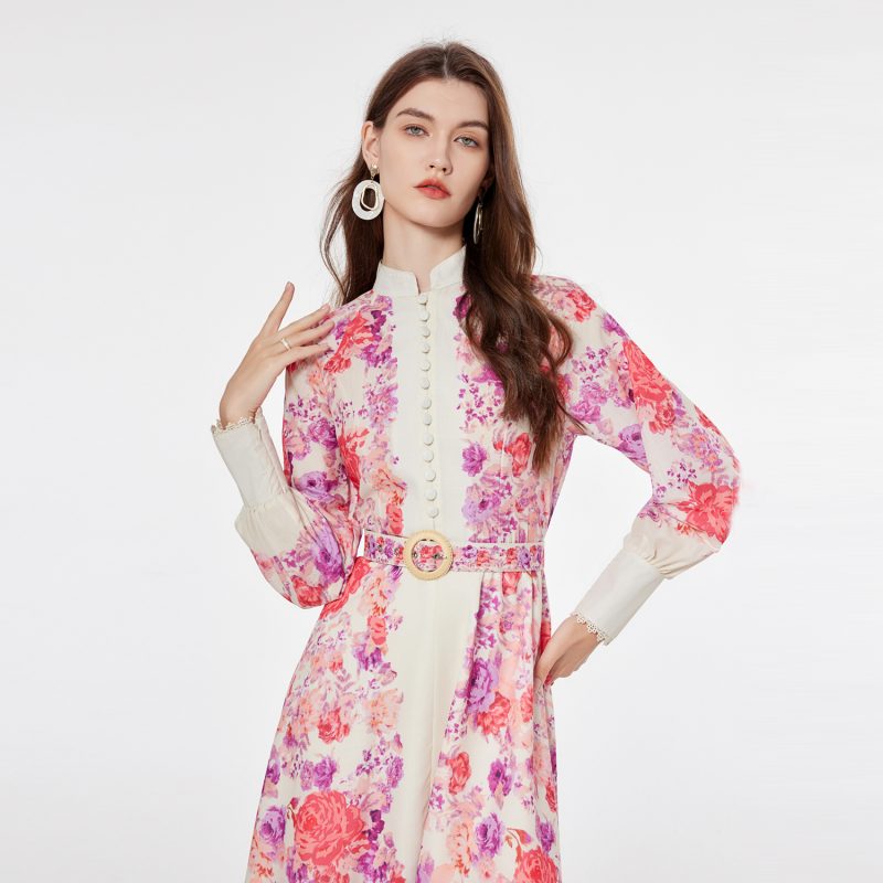 Design Sense Stand Collar Dress - Image 4