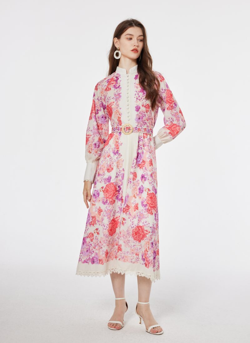Design Sense Stand Collar Dress - Image 7