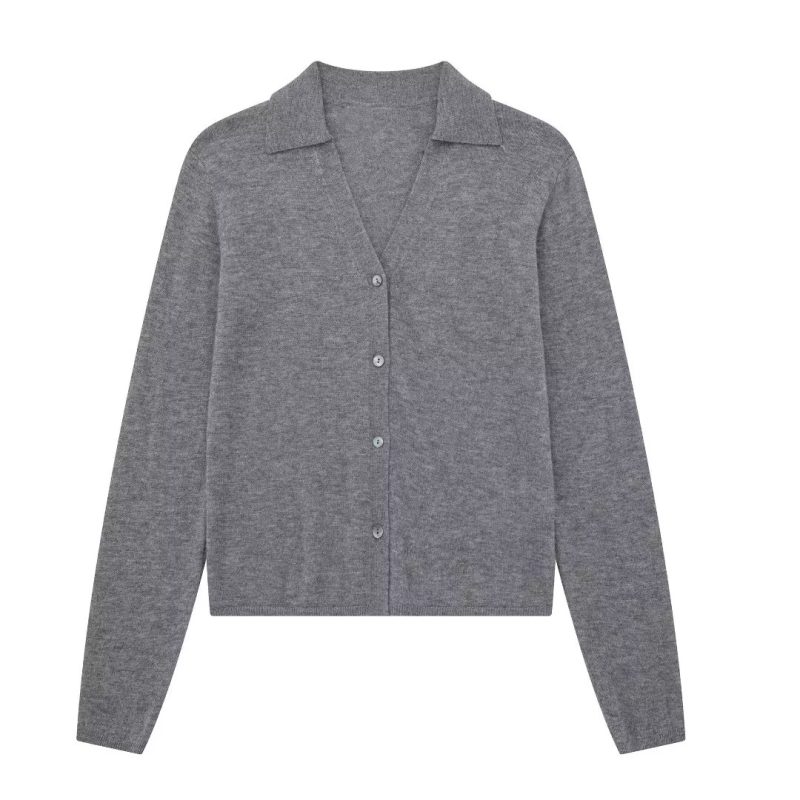Slim Polo Knitwear - Office Casual Fall Sweater - Image 3