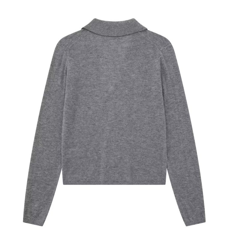 Slim Polo Knitwear - Office Casual Fall Sweater - Image 4
