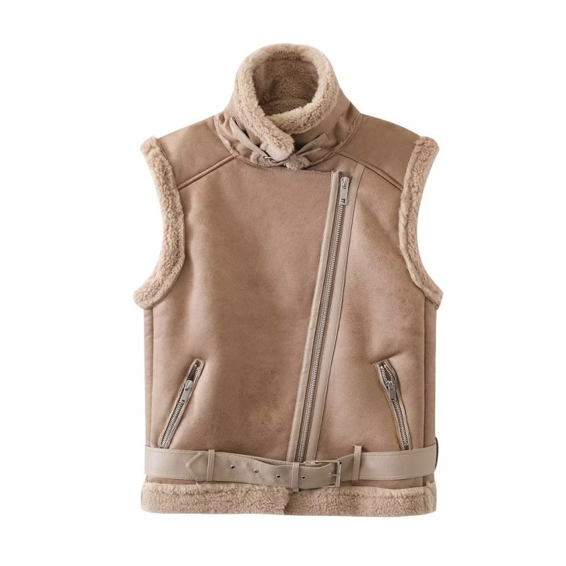 Casual Loose Faux Shearling Vest: Warm Waistcoat - Image 2