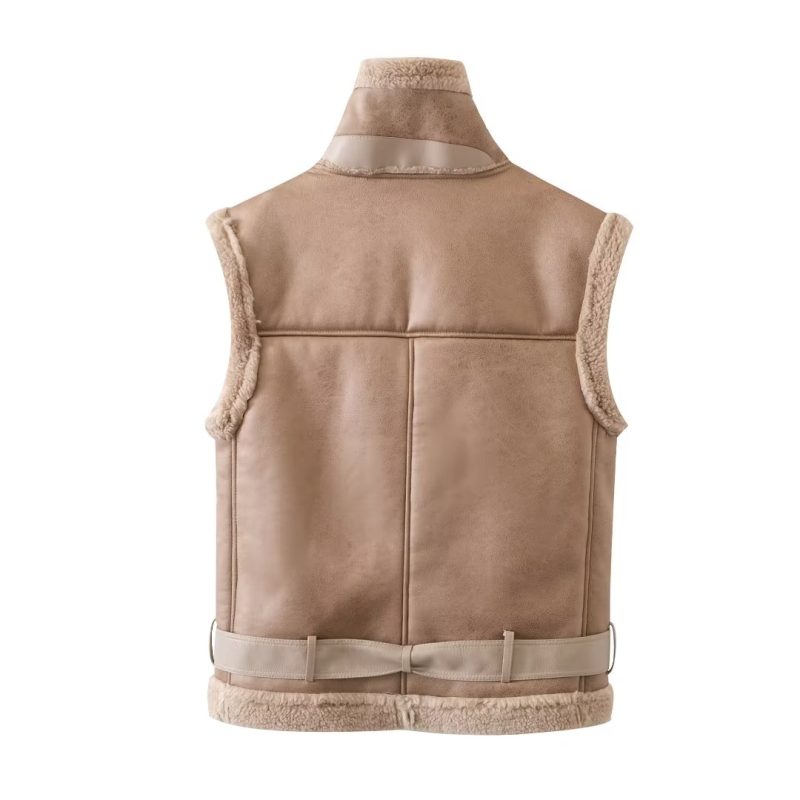 Casual Loose Faux Shearling Vest: Warm Waistcoat - Image 3