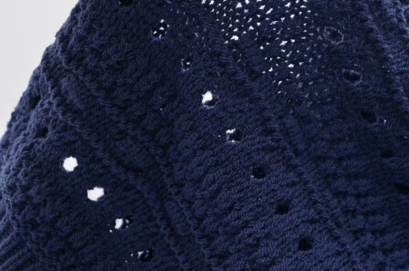 Fall Loose Hooded Ultra Short Hollow Out Sweater - Image 6